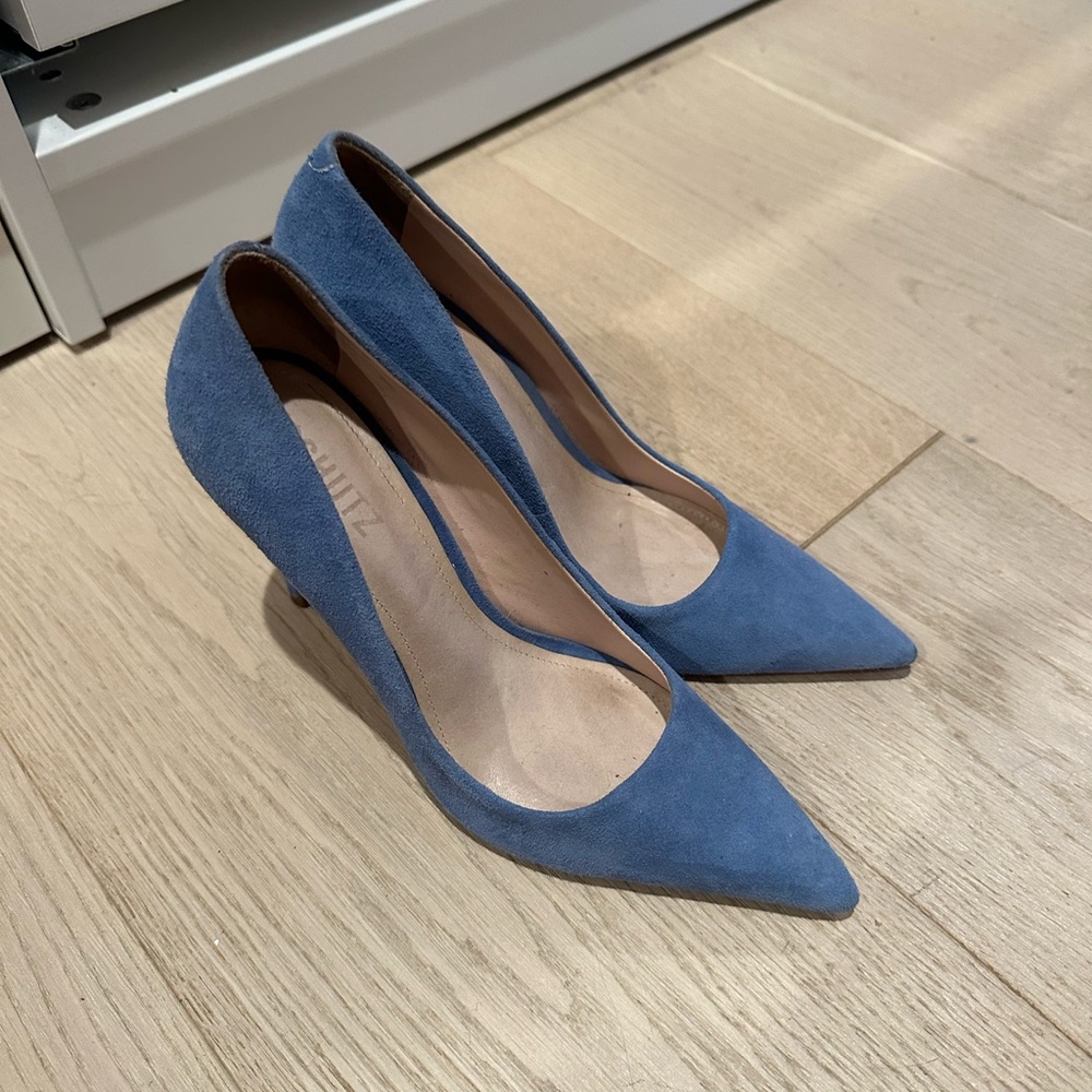 Schutz suede blue heels size 7